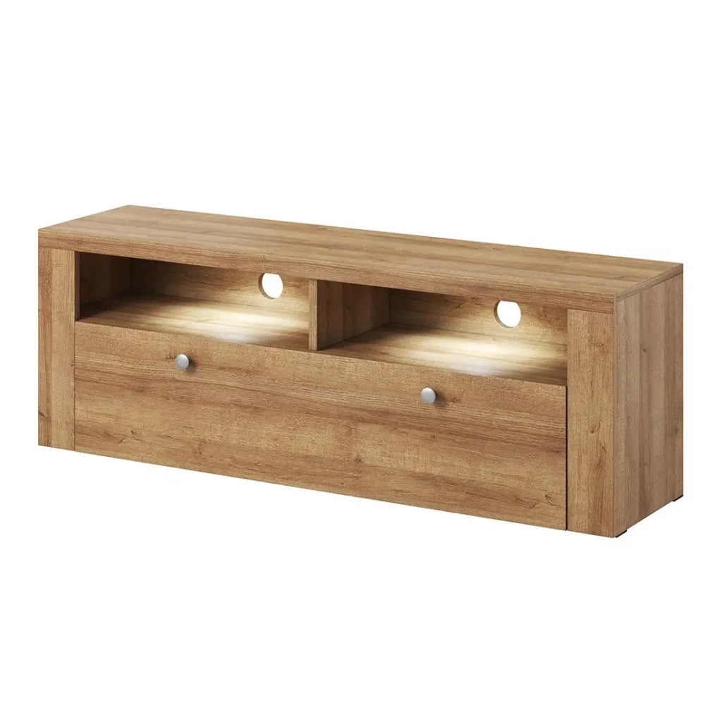 Mobile TV 140cm collezione SANTIAGO. Colore quercia. 1 Porta