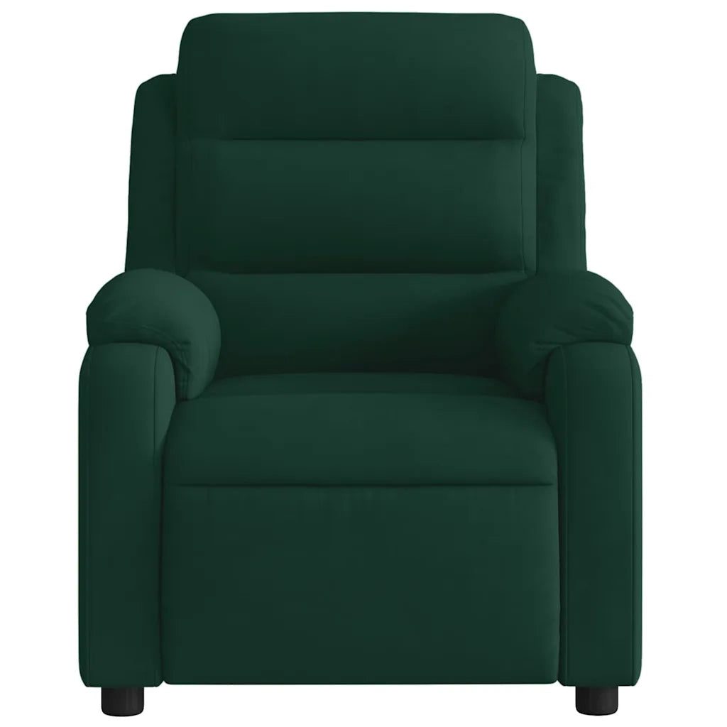 Divano Sedia-Poltrona reclinabile massaggiante in Velluto Verde Scuro 528533