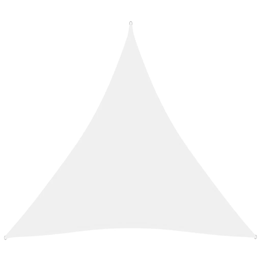 Vela ombreggiante triangolare in tessuto Oxford 6 x 6 x 6 m bianco 02_0009946