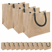 Borse in juta 50 pcs Naturale e Nero 26 x 22 x 14 cm 42012280