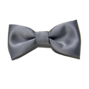 Trade Shop - Papillon Cravattino Bambino Seta Raso Bimbo Farfalla Per Cerimonie Vari Colori - Grigio Scuro