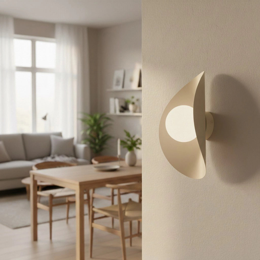 Lampada da parete Fiero XL in acciaio mokka e vetro