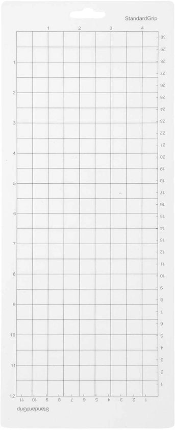 Pannello di taglio Antislip 10,5 x 30,5 cm - PVC duraturo - Pannello di taglio per Cricut Maker - Rasterlinee precise - Partner di taglio affidabile - Adatto per progetti DIY - Pannello di taglio per precisione
