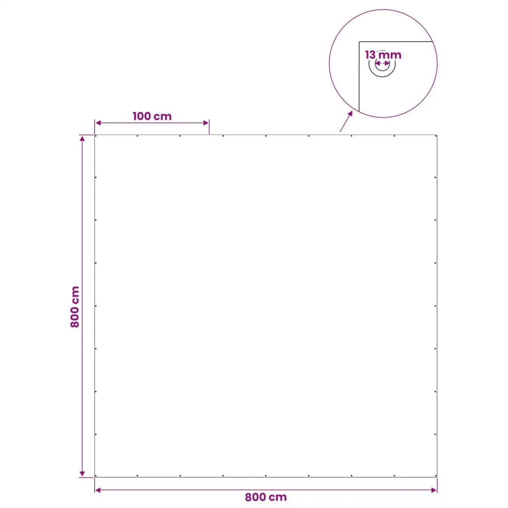 Telo con Occhielli Verde 8 x 8 m 90 gsm PE 42039348