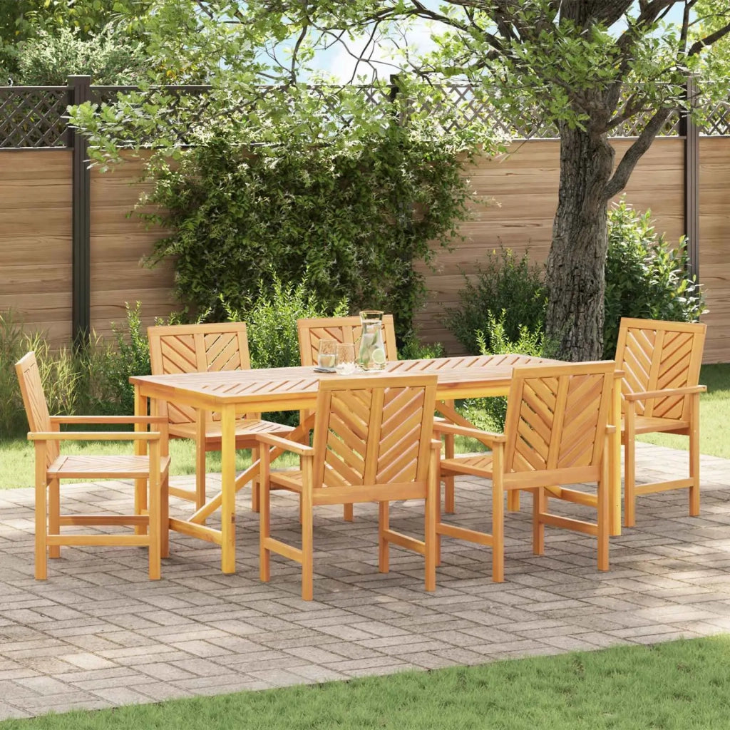 Set da Pranzo per Giardino 7 pcs Marrone 3154116