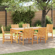 Set da Pranzo per Giardino 7 pcs Marrone 3154116