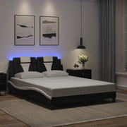 Giroletto Viana con LED senza Materasso Nero e Bianco 120x200 cm 3214013