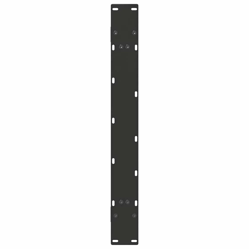 Set di 2 gambe per tavolo da pranzo a forma di A 100 x 72 cm con piedini regolabili design moderno acciaio nero 02_0057140