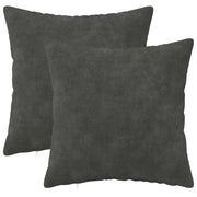 Cuscino con cuscino HEERLEN 2 pz Antracite Fleece in microfibra 927094