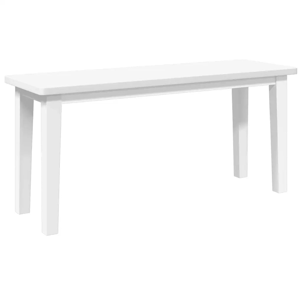 Panca-Sgabello 90 cm Bianco in Legno Massello di Hevea 728490