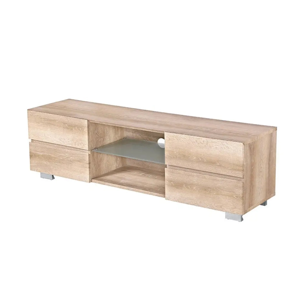 Mobile porta TV 150cm collezione CADIZ. Colore rovere chiaro - 4 cassetti.