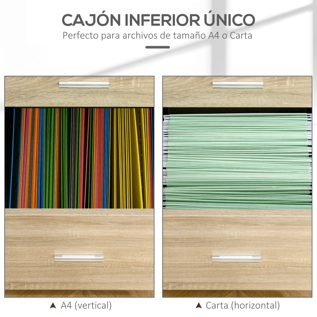 Scrivania con cassetti ¨C zephmum ¨C rovere 39.5x39x58.5 cm