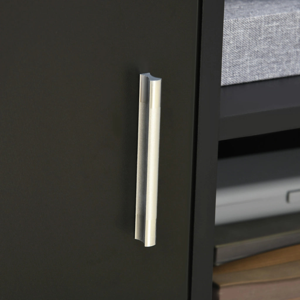 Tavolo Multifunzione per Stampante con Cassetti ¨C Zephmum ¨C Legno Nero 60x50x65.5 cm