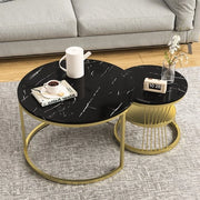 Tavolo da soggiorno - Circolare - 2 Posti - 70×70 - Struttura in legno