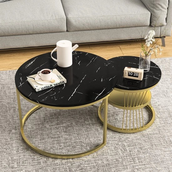 Tavolo da soggiorno - Circolare - 2 Posti - 70×70 - Struttura in legno