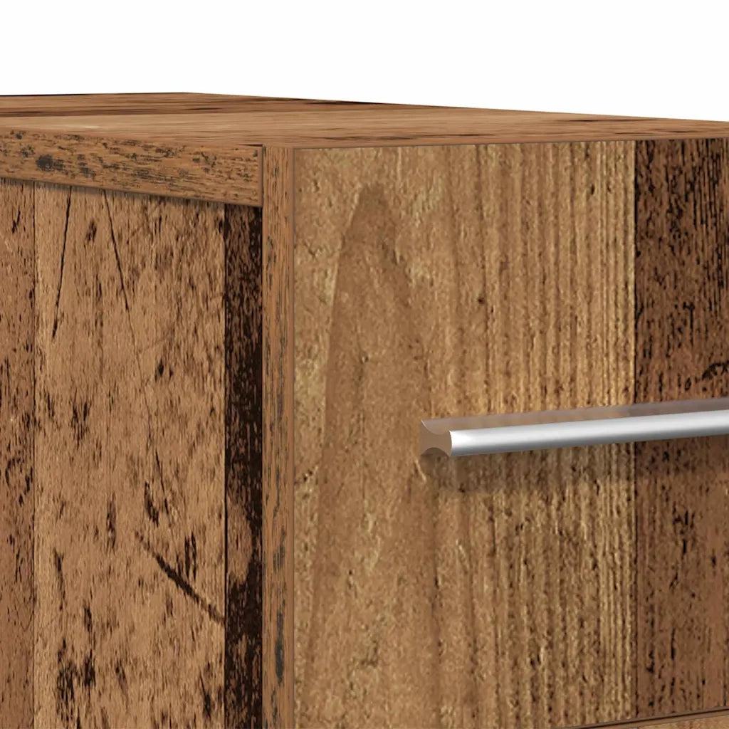 Mobiletto portamedicine rettangolare moderno con vani portaoggetti funzionali 20 x 45 x 60 cm legno composito finitura legno anticato 02_0051903