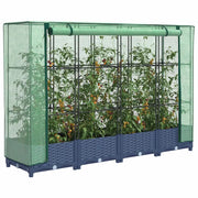vidaXL Letto Rialzato con Copertura Serra Effetto Rattan 160x40x123 cm