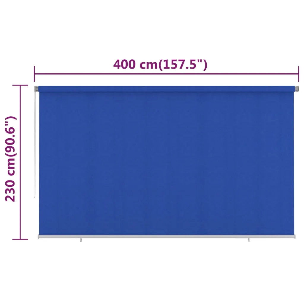Tenda a Rullo per Esterni 405(L)x230(A) cm Blu HDPE 312860