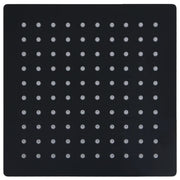 Testa Doccia a Pioggia in Acciaio Inoxe 20x20 cm Quadrata Nera 147695