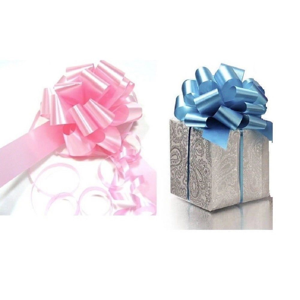 Trade Shop - 30 Coccarde Autotiranti Matrimonio Nozze Auto Casa Sposi Fiocco Rosa Celeste -