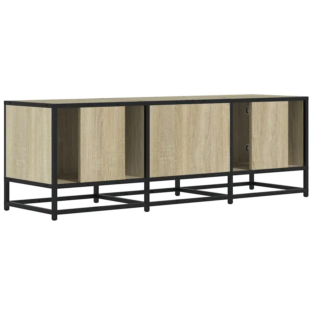 Mobile TV Rovere Sonoma 120x35x41cm Legno Multistrato e Metallo
