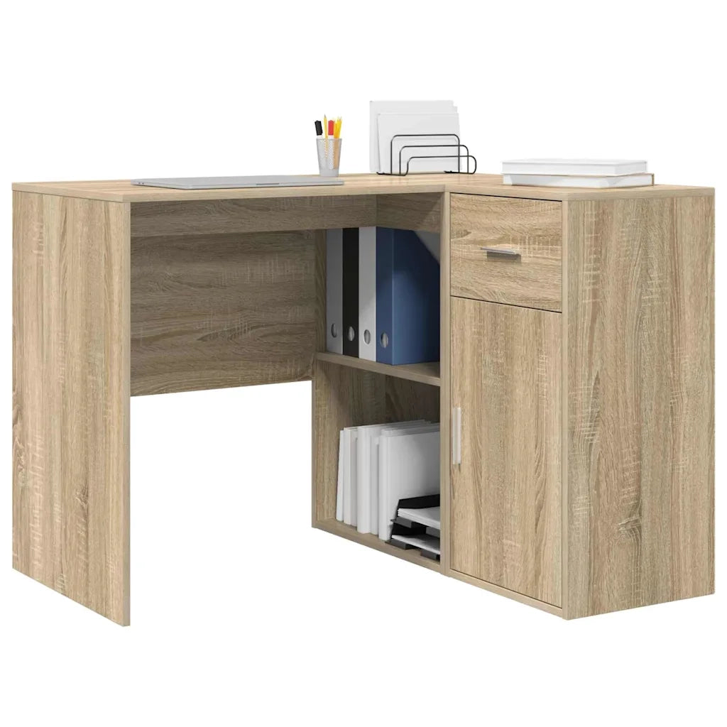 Scrivania | Tavolo da Ufficio ad angolo con cassetto Rovere Sonoma 102 x 88 x 75 cm
