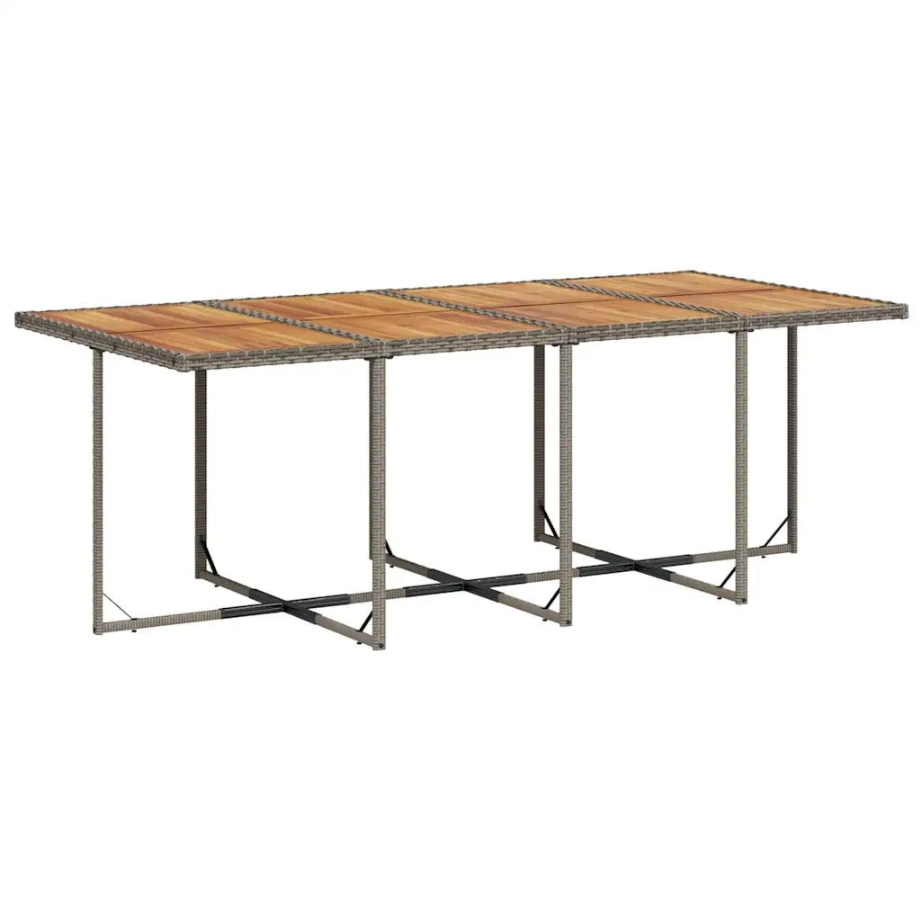 Set da Pranzo da Giardino 9 pz con Cuscini in Polyrattan Grigio 3211286