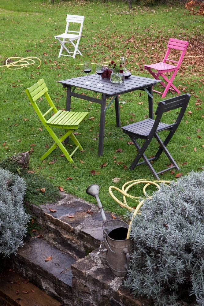 Tavolo Pieghevole Salvaspazio da Giardino 60x80x72 cm Garden in Legno Verniciato Naturale