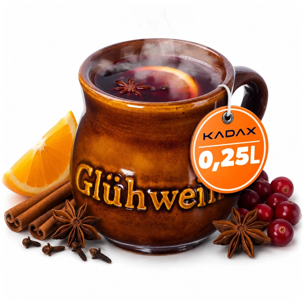 KADAX Kubek z uchem i napisem Gl?hwein 0,25l 1 szt