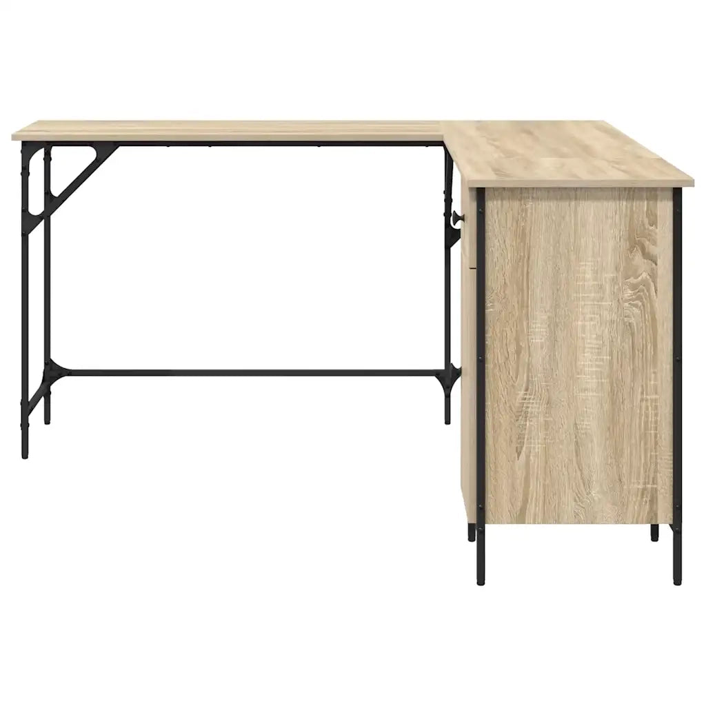 Scrivania Rovere Sonoma 141x141x75 cm in Legno Multistrato 837598