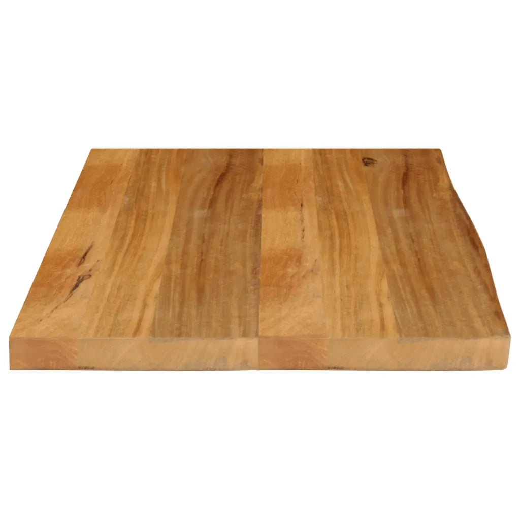 Piano Tavolo Bordi Vivi 80x60x2,5 cm in Legno Massello di Mango 370548