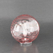 MOON LAMPADA DA TAVOLO D.30 CM. 1 LUCE VETRO ROSSO 1117-LT30-RO