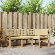 Set di divani da esterno 4 pz Bianco e Beige 3389431