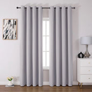 Tendaggio di Oscuramento - Tendaggio Termico - Lavabile e Pieghevole - Grigio-bianco - Oscuramento - Ideale per Camera da Letto e Camera dei Bambini - H 225
