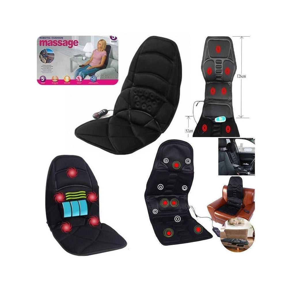 Trade Shop - Cuscino Massaggiante Per Sedile Auto Sedia Casa Divano Massaggio Con Telecomando -