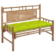 Panca da Giardino con Cuscino 120 cm in BambÃ¹
