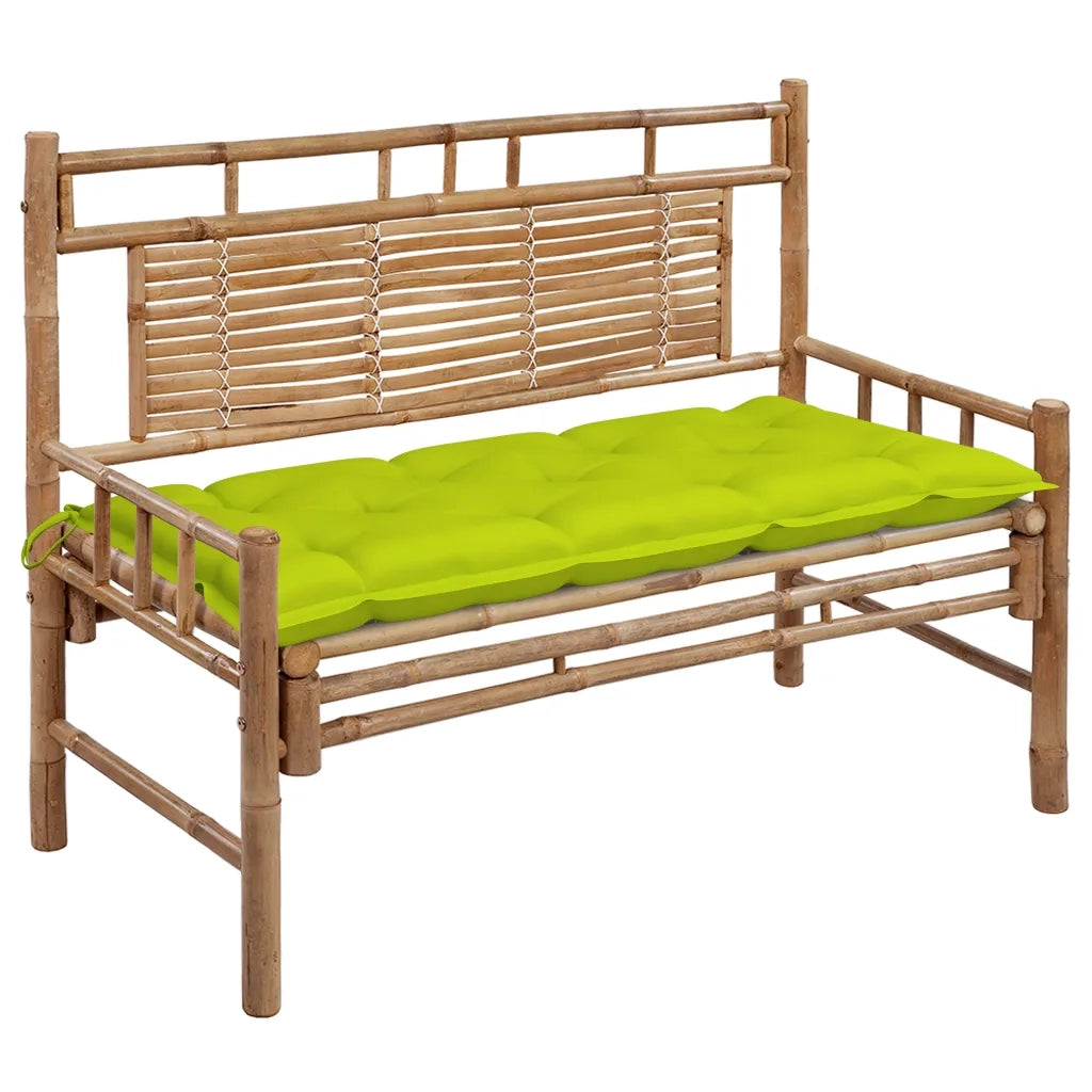 Panca da Giardino con Cuscino 120 cm in BambÃ¹