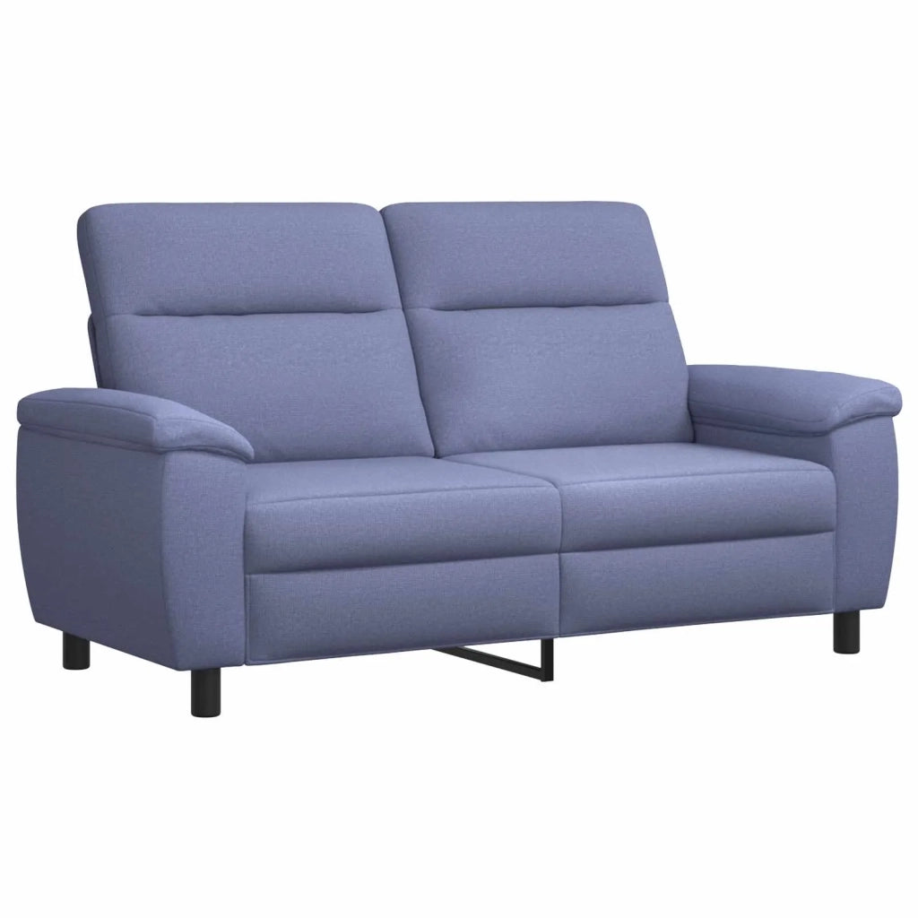 Set di divani 2 pcs Blu jeans Tessuto 3430610