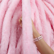 Fur a Band per Progetti Creativi, 5 cm, Stoffa Pluche per DIY, Abbigliamento e Decorazione, Perfetto per Natale e Regali (1 Metro)