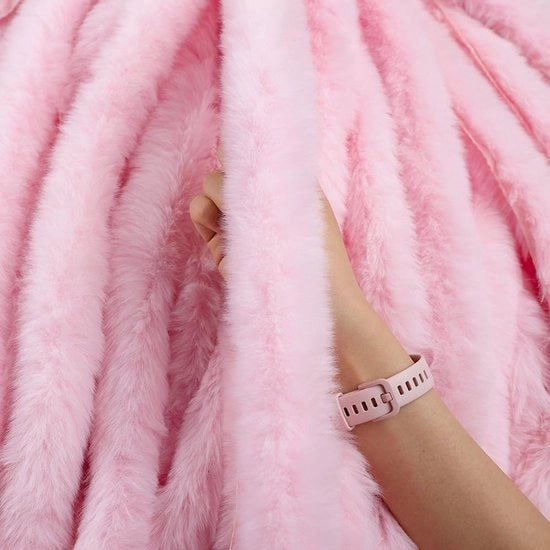 Fur a Band per Progetti Creativi, 5 cm, Stoffa Pluche per DIY, Abbigliamento e Decorazione, Perfetto per Natale e Regali (1 Metro)
