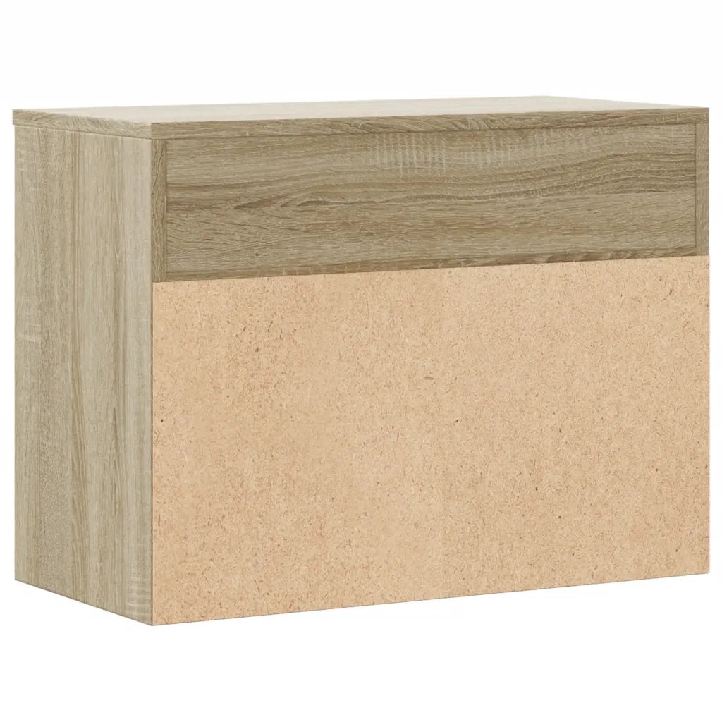 Panca Portascarpe Rovere Sonoma 60x30x45 cm in Truciolato