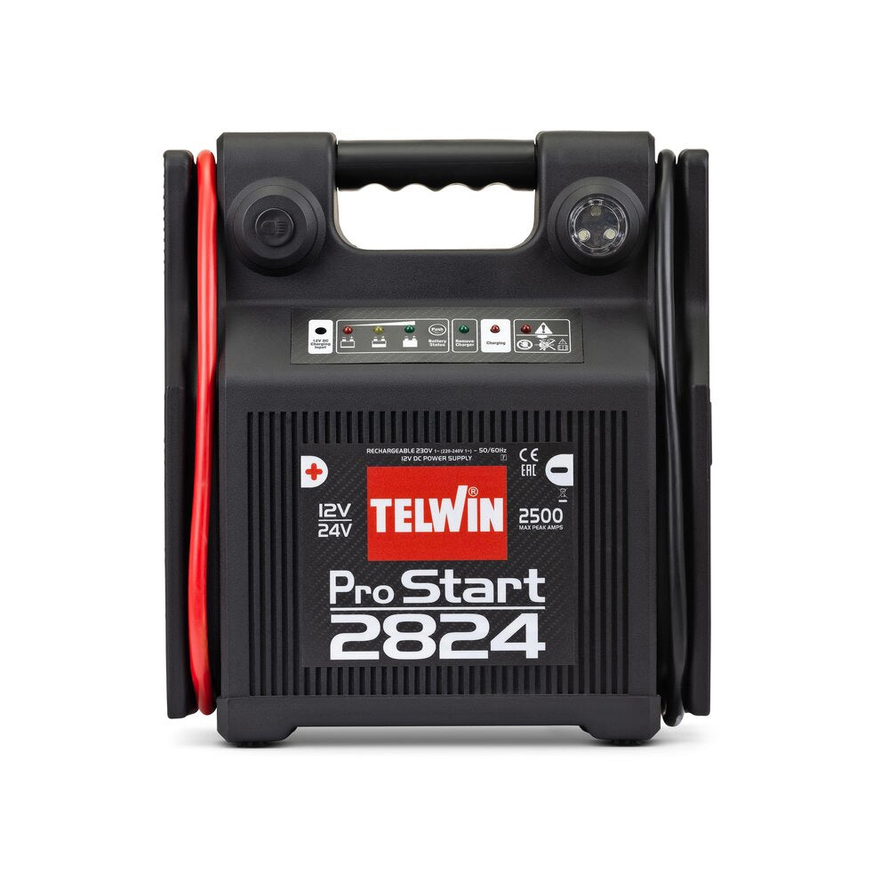 AVVIATORE PORTATILE CARICABATTERIE PRO START 2824 12V/24V 2500A TELWIN