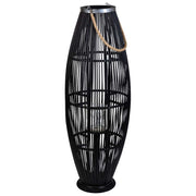 Lanterna portacandele in bambù marrone 34x34x95h