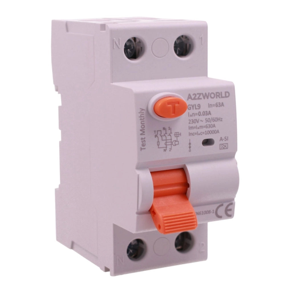 RCCB Interruttore Differenziale Puro Tipo A-SI Super Immunizzato, 1P+N 2M 10000A 30mA AC 230V IP20 GYL9 Elettromeccanico, Corrente Disponibili 25A 40A 63A 100A (63A)