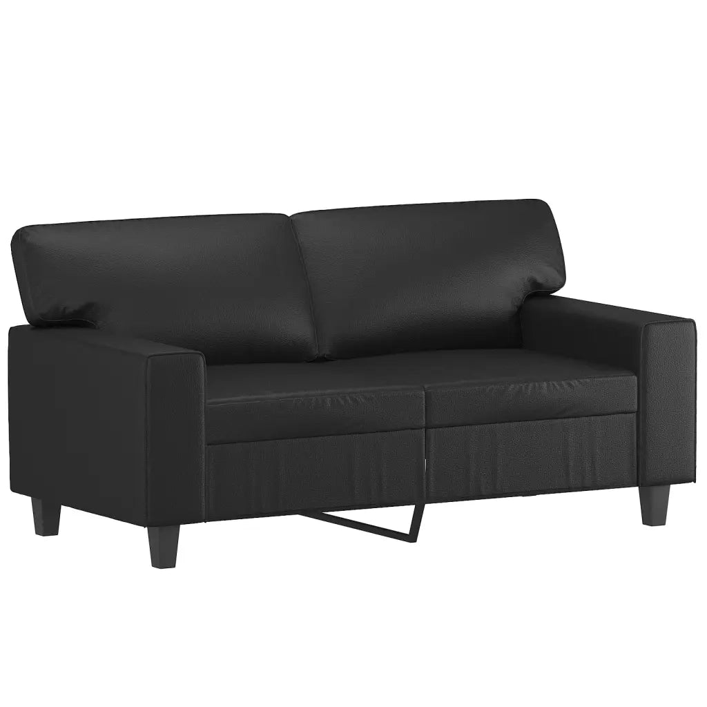 Set di Divani 3 pz con Cuscini Nero in Similpelle 3201929