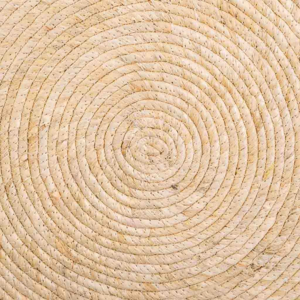 Tappeto marrone in fibra naturale intrecciato a mano d120x1h