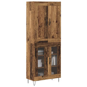 Credenza | Madia | Buffet da pranzo | Armadio da pranzo Legno vecchio 69,5 x 34 x 180 cm Legno multistrato