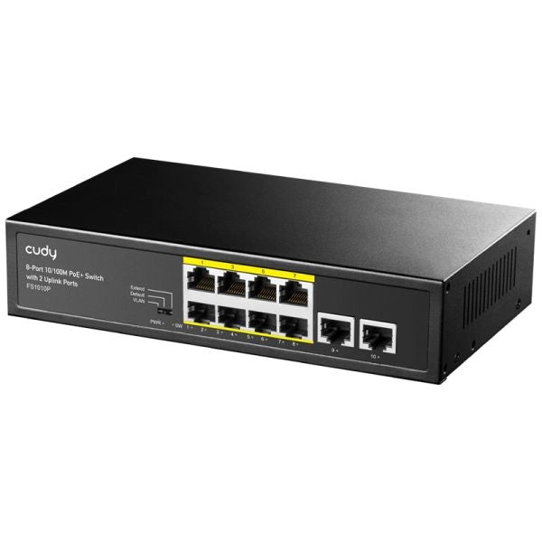 Cudy fs1010p - switch 8 pt poe+ - 2 uplink pt 120w - CUDFS1010P