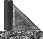 Tappeto non tessuto nero, 23cmx30m, tappeto non tessuto in rotolo, tovagliato nero con 150 cuori decorativi, tovagliato non tessuto per tavola di matrimoni, compleanni, decorativo lenzuolo per tavola.