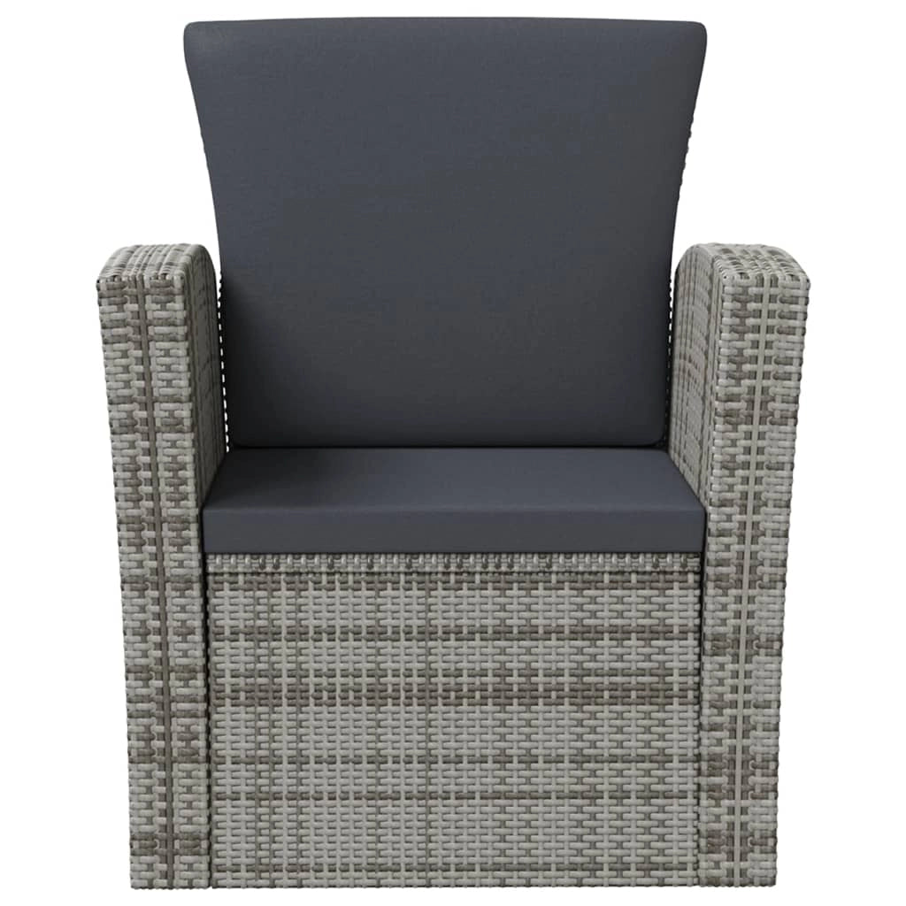 Set di mobili da giardino mobili da esterno 8 pezzi con cuscini resina intrecciata grigia 02_0017694